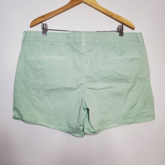 American Eagle Outfitters Womens Stretch Mint Green Chino Shorts Size 18 - Picture 3 of 9